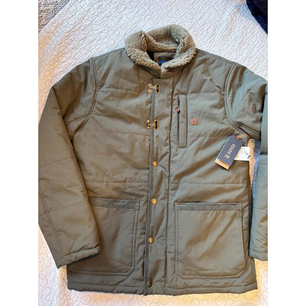 Roark Men's Quilted Axeman Jacket with Sherpa Collar Size Medium‎ Bomber Style